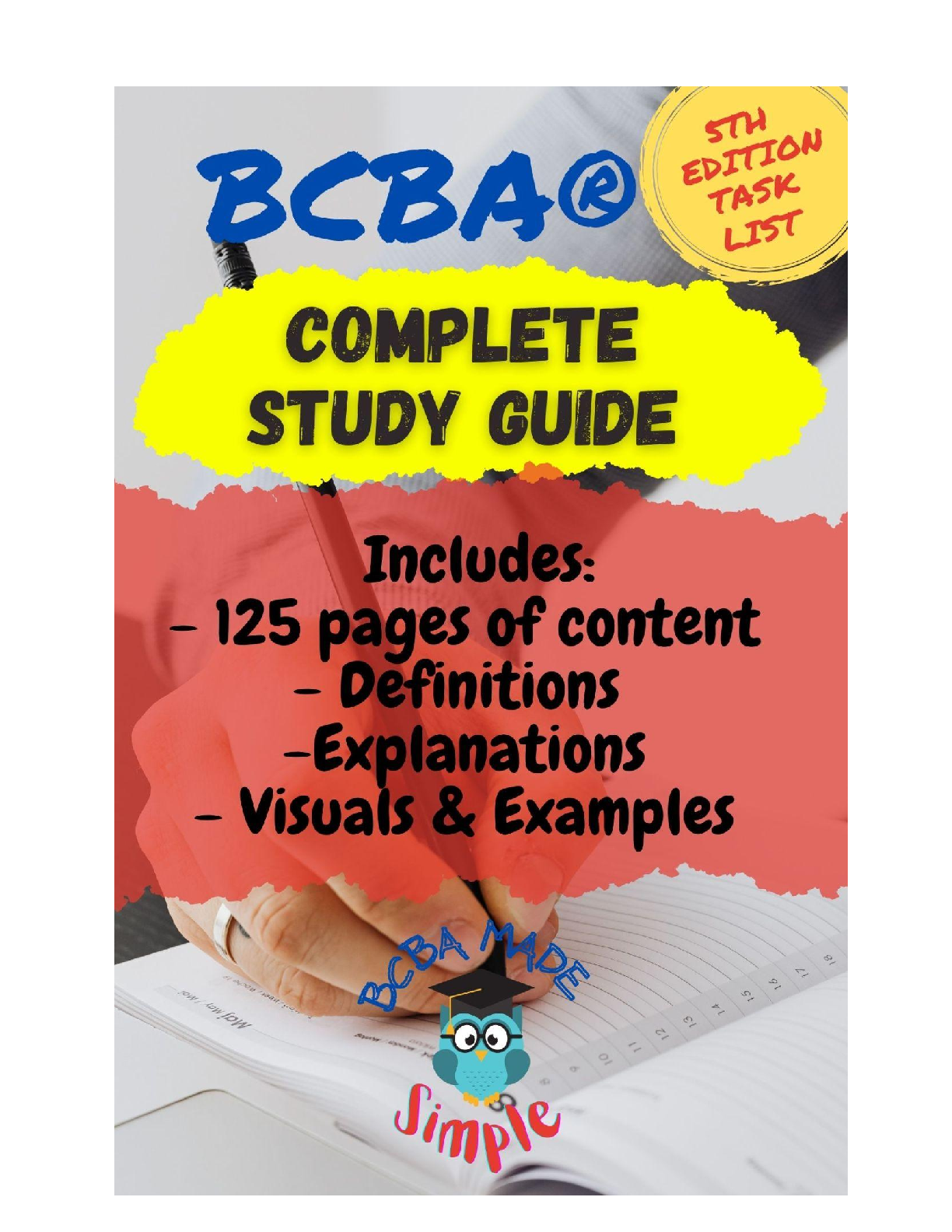 Preview image for BCBA Study Guide | 5th Edition Task List | BCBA Exam Study Guide | 125 pages | BCBA Definitions and Terms | BCBA test guide | BCBA study resources | BCBA test prep